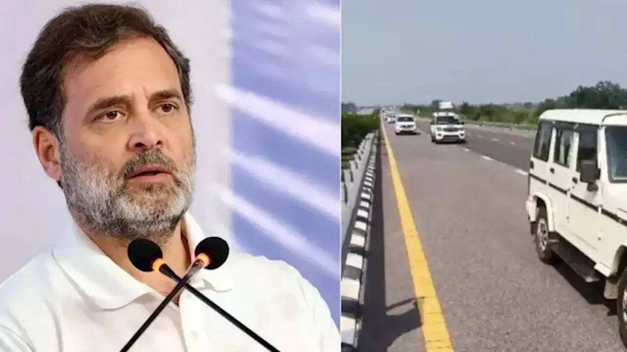राहुल गांधी के काफिले की गाड़ियां आपस में टकराईं